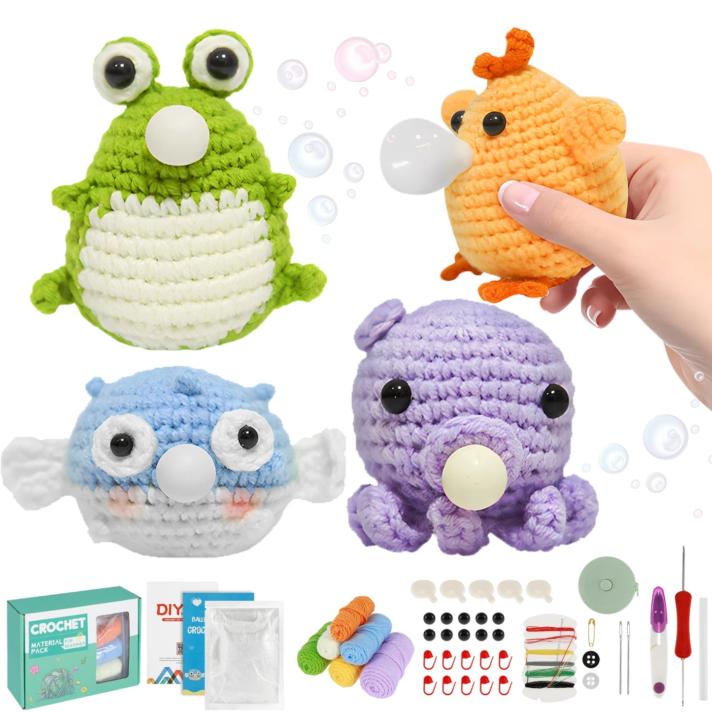 JnuEwe™ - Animal Crochet Craft Kit